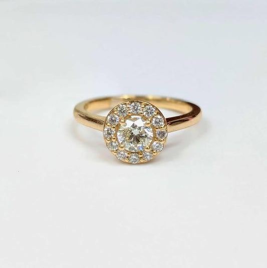 0.71 CT.T.W. Framed Diamond Engagement Ring in 14k Gold