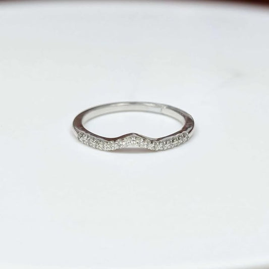 0.25CT Diamond Contour Band in 14k White Gold