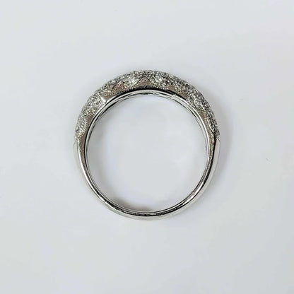 0.75 CT.T.W Diamond Pave Emblelished Band in 14k White Gold