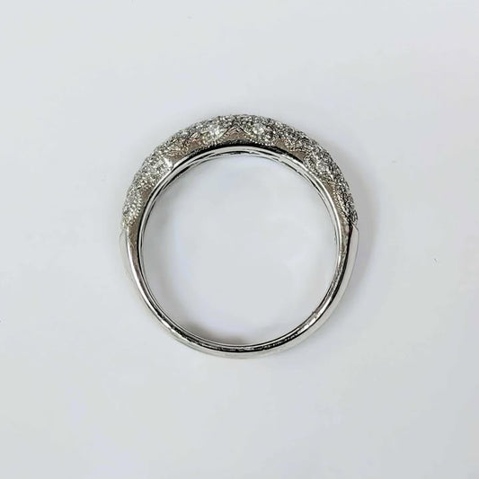 0.75 CT.T.W Diamond Pave Emblelished Band in 14k White Gold