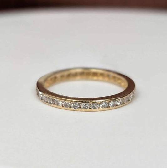 1.00 CT.T.W Diamond Eternity Channel Band in 14k Gold