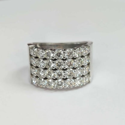 3.00 CT.T.W. Four Row Diamond Anniversary Band
