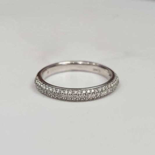 0.50 CT.T.W Pave Diamond Band in 14k White Gold