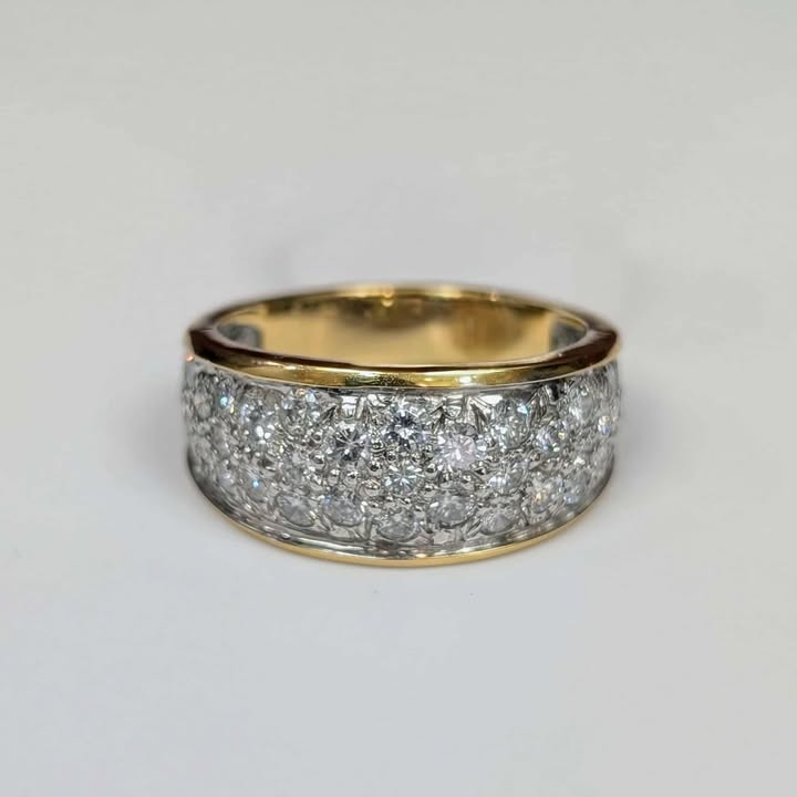 1.10 CT.T.W. Pave Anniversary Band in 18k Gold