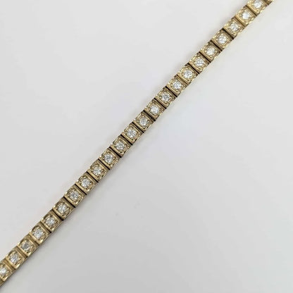 1.50 CT.T.W Diamond Tennis Bracelet with 14k Gold Frame