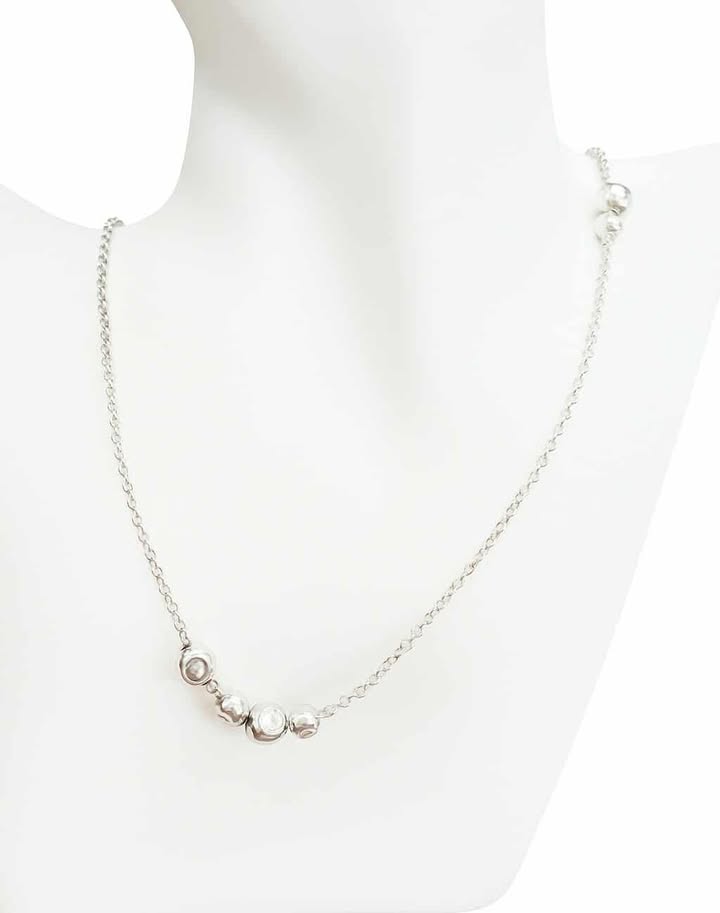 36" Sterling Silver Bead Necklace