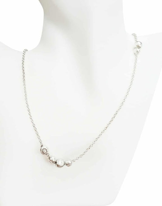 36" Sterling Silver Bead Necklace