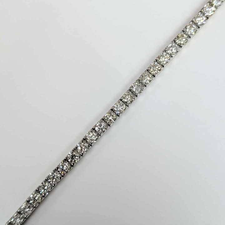 9.78 CT. T.W. Princess-cut Diamond Tennis Bracelet in 14k White Gold