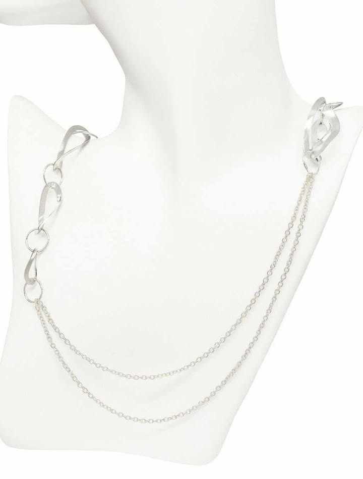 35" Sterling Silver Open Link Necklace