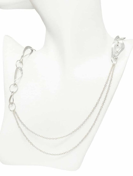 35" Sterling Silver Open Link Necklace