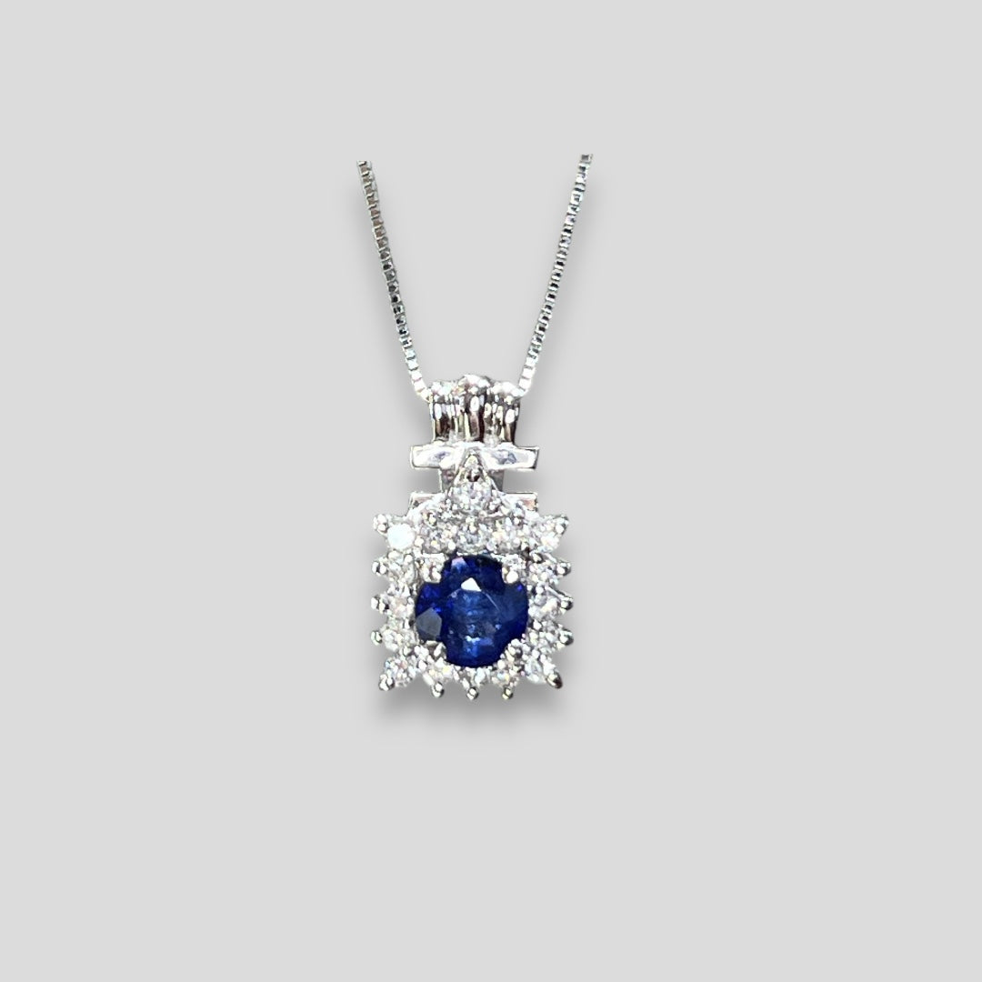 Sapphire & Diamond Pendnat