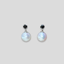 Load image into Gallery viewer, Black Diamond &amp; Dangle Pearl Earrings