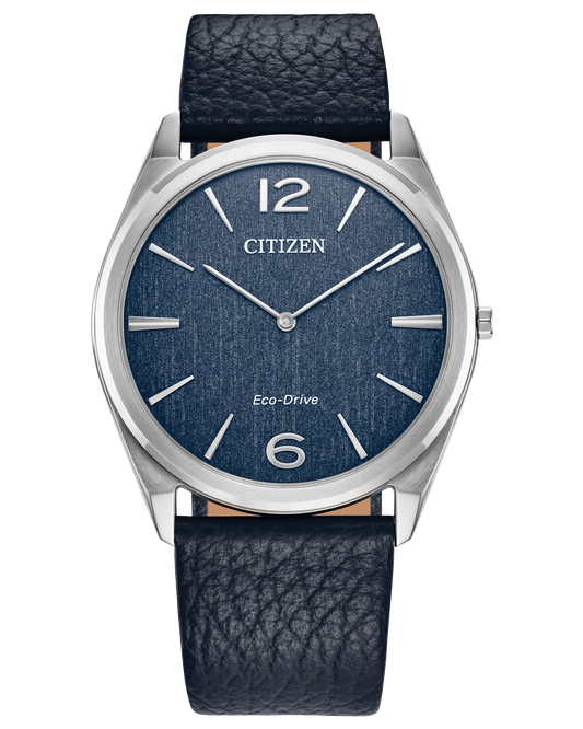 CITIZEN Eco-Drive Suratto Blue Dial Leather Strap Men's Watch