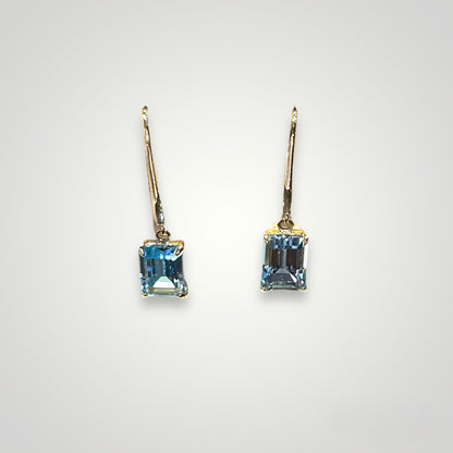 Emerald Cut Dangle Earrings