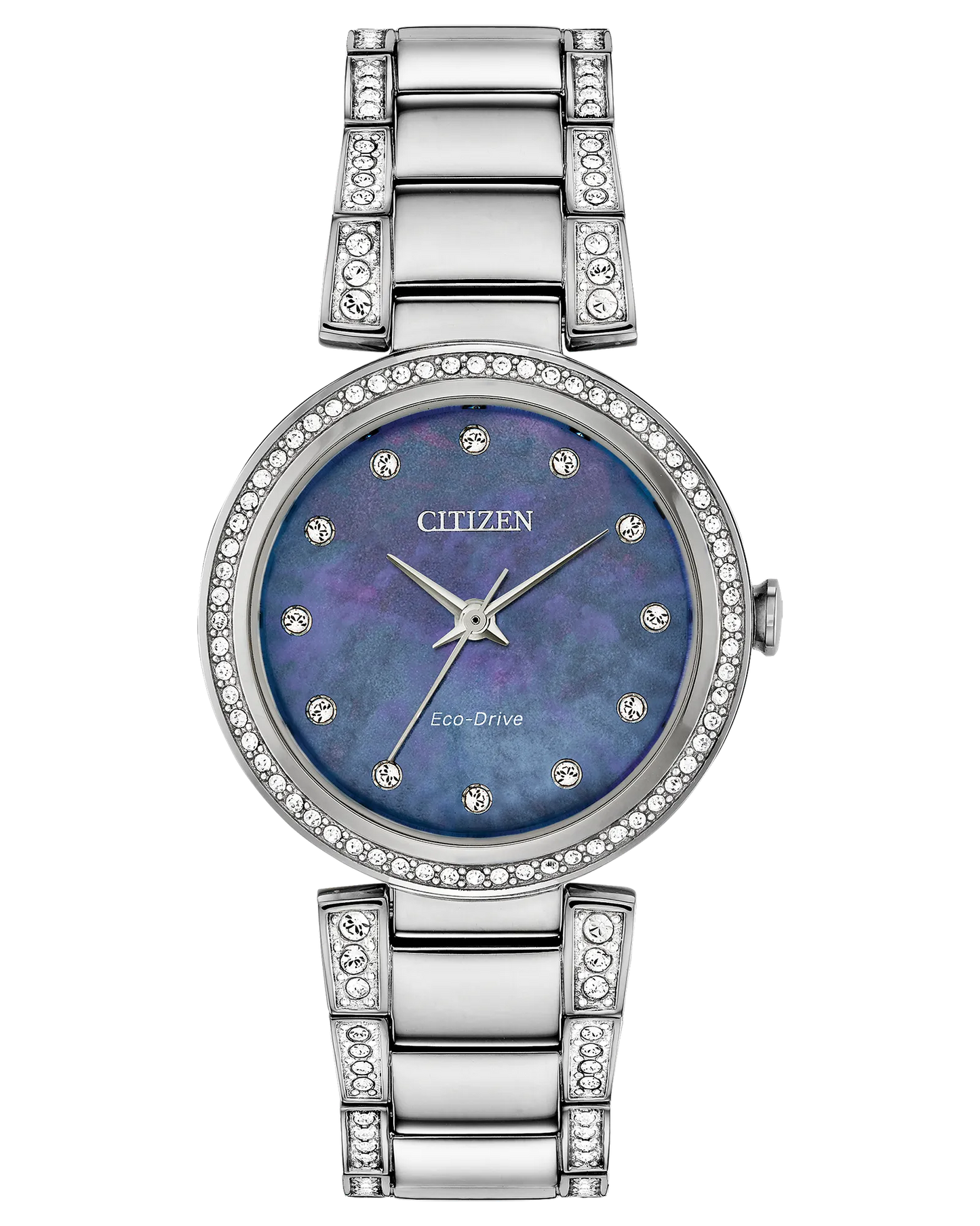 CITIZEN Eco-Drive Silhouette Crystal Blue Mother of Pearl Ladies Watch