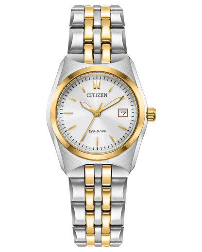 CITIZEN Eco-Drive Corso White Dial Two-tone Ladies Watch