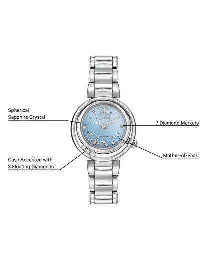 CITIZEN Eco-Drive L Sunrise Mother-of-Pearl & Diamond Ladies Watch