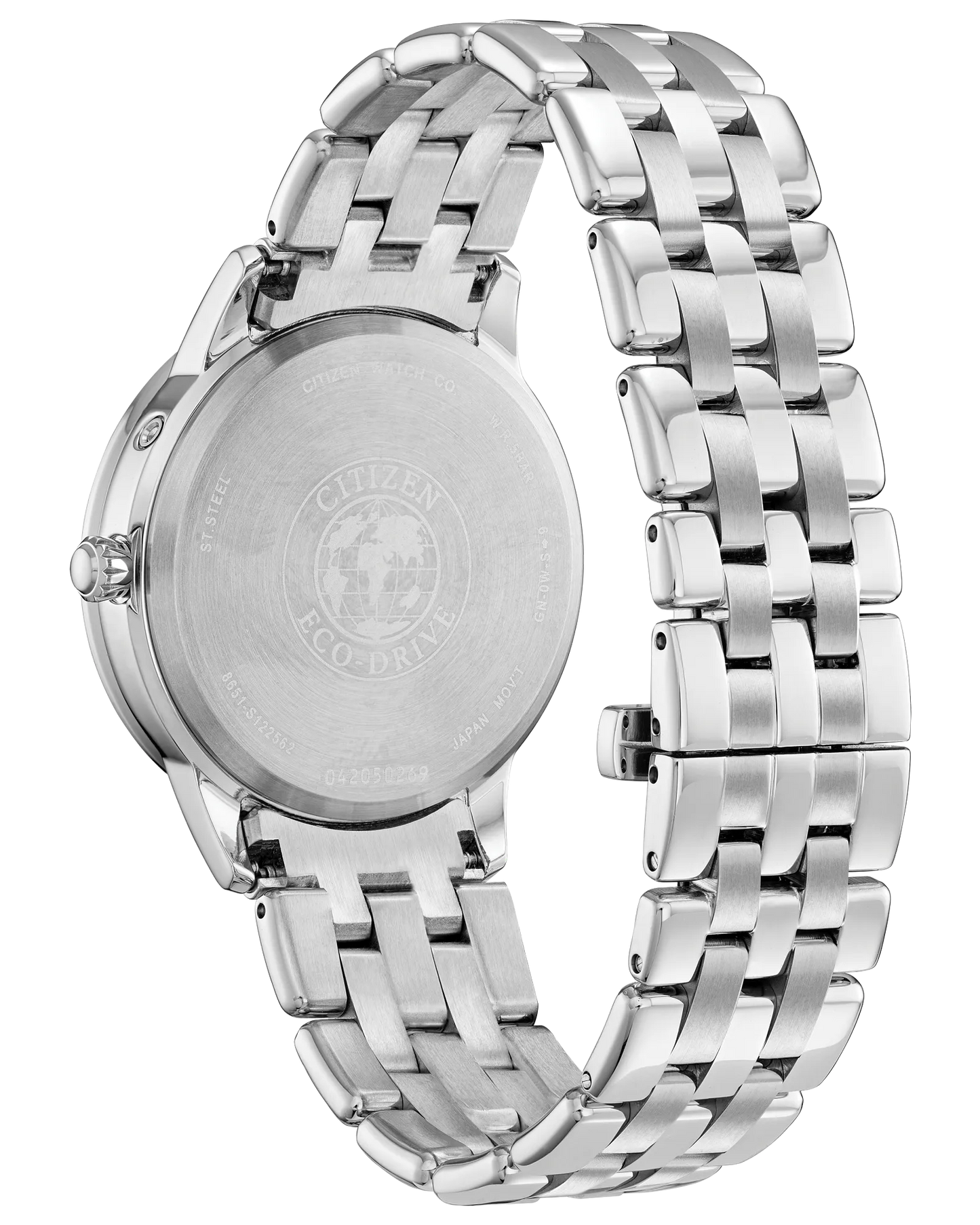 CITIZEN Eco-Drive Calendrier Blue Mother-of-Pearl & Diamond Ladies Watch