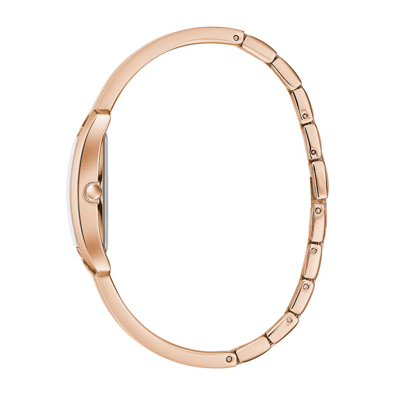Caravelle Rose-Tone Classic Ladies Watch
