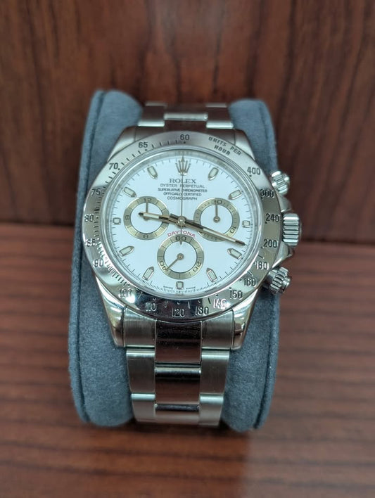 Certified Pre-Owned Men's Rolex Daytona White Dial - Q&T Jewelry