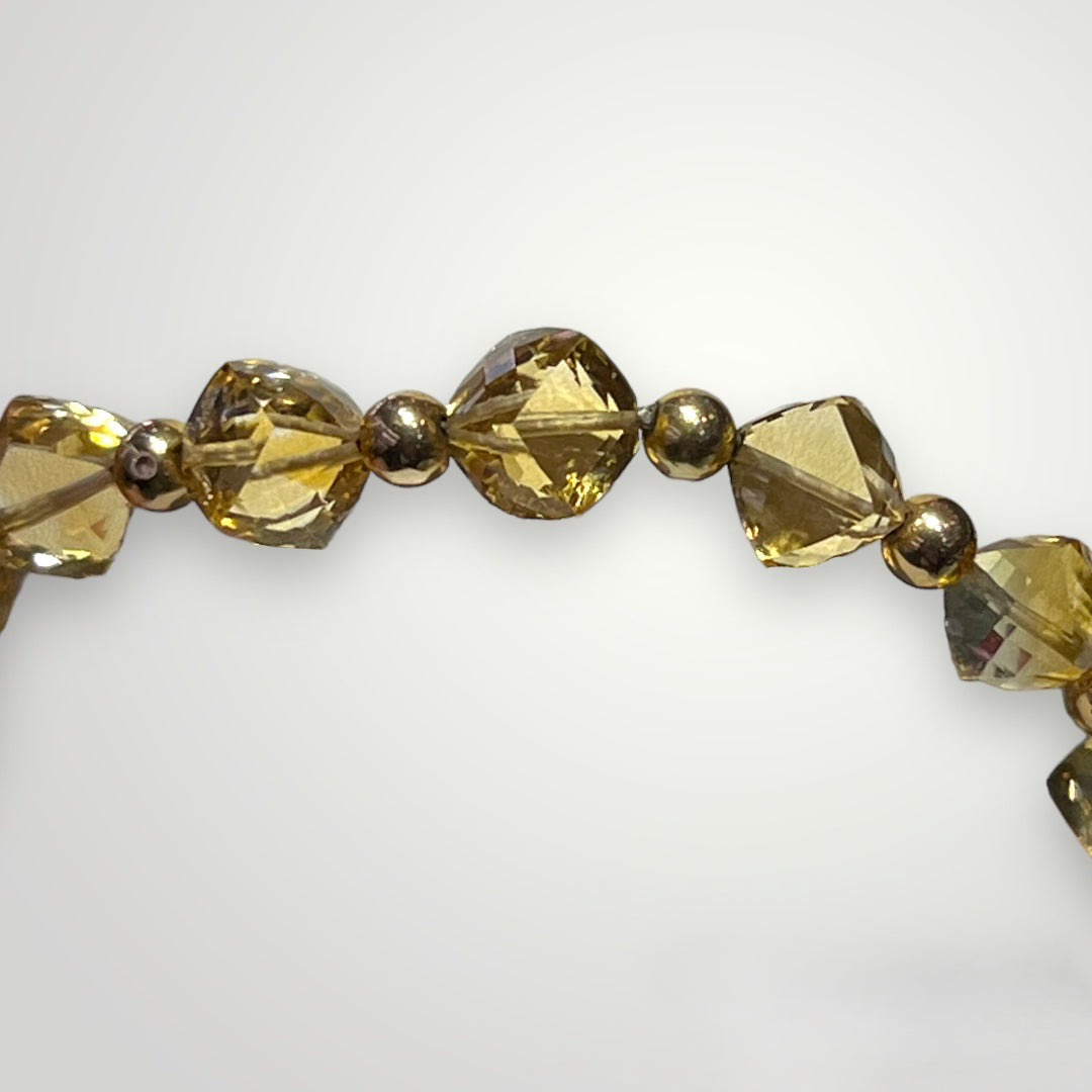 Gold Bead and Citrine Bracelet