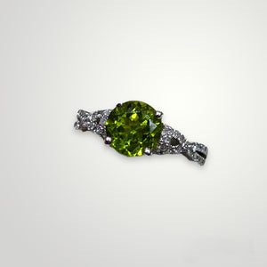Peridot & Diamond Ring