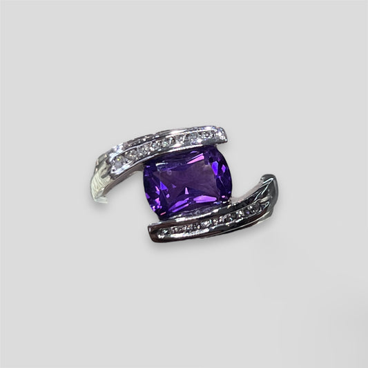 Amethyst By Pass Ring