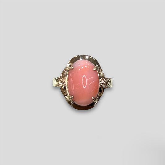 Pink Salmon Coral Ring