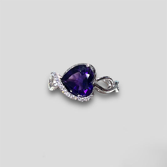 Amethyst Heart Ring