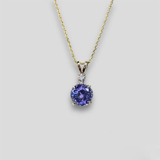 Solitaire Tanzanite Pendant