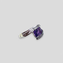 Load image into Gallery viewer, Amethyst By Pass Ring
