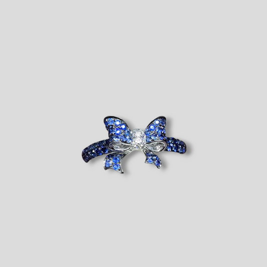 Sapphire and Diamond Bow Ring