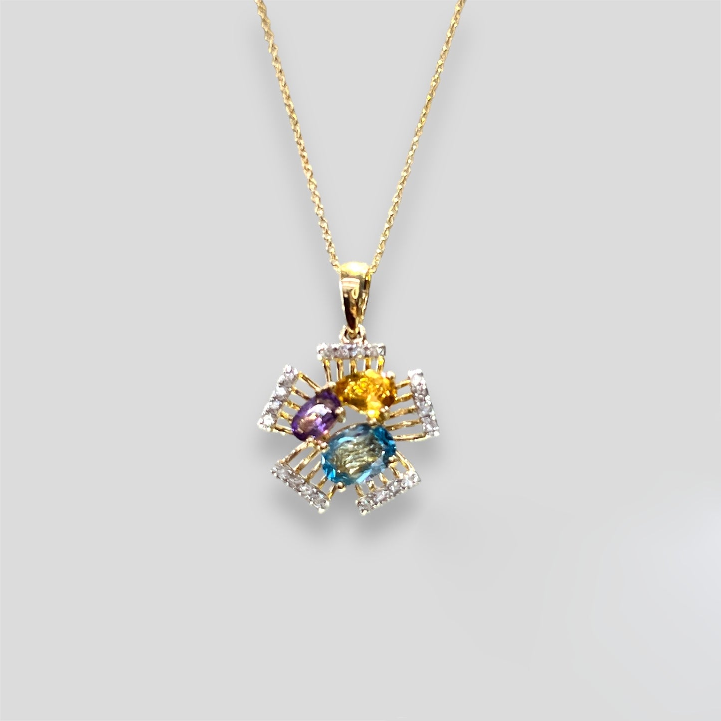 Multi-Color Topaz Pendant