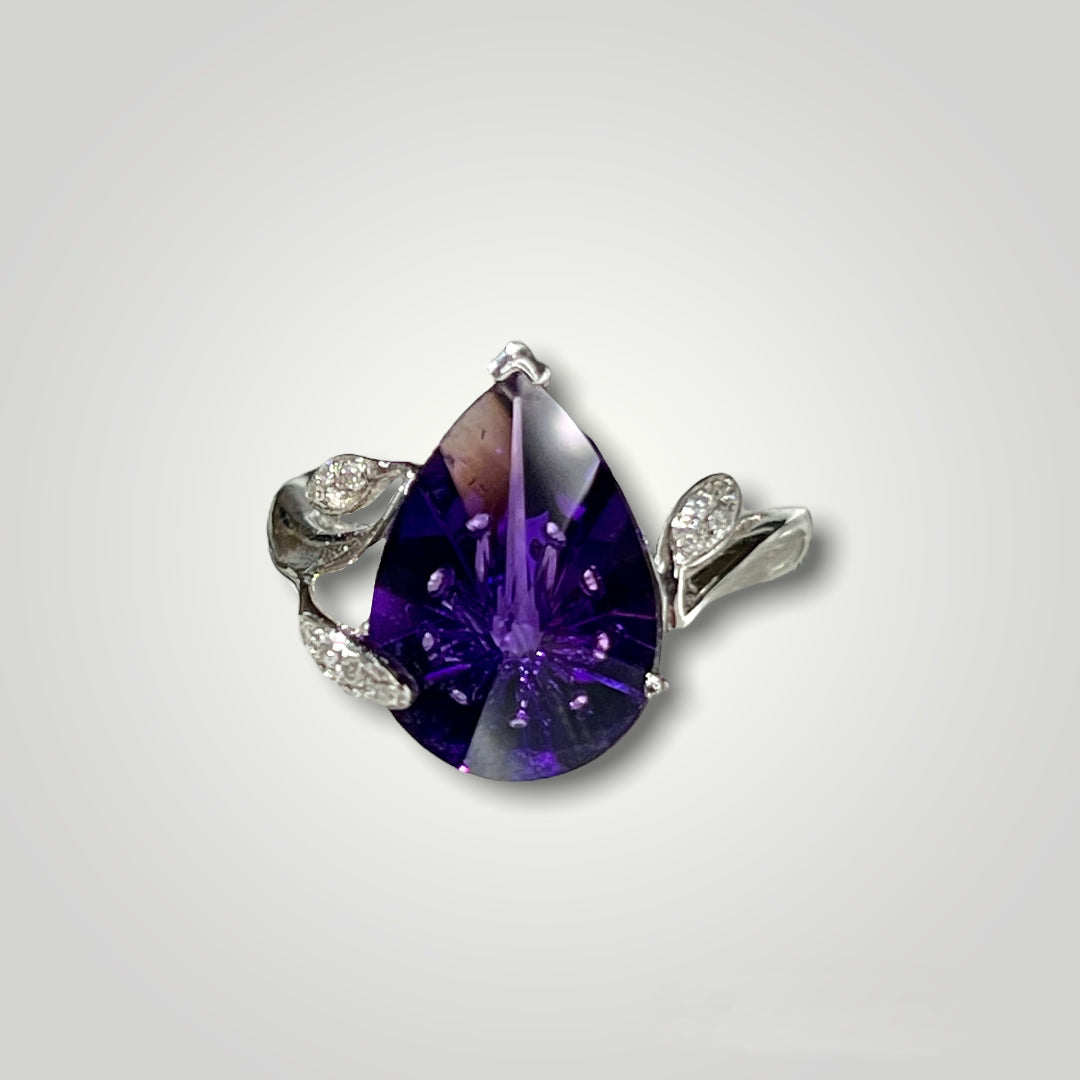 Amethyst White Gold Ring - Q&T Jewelry