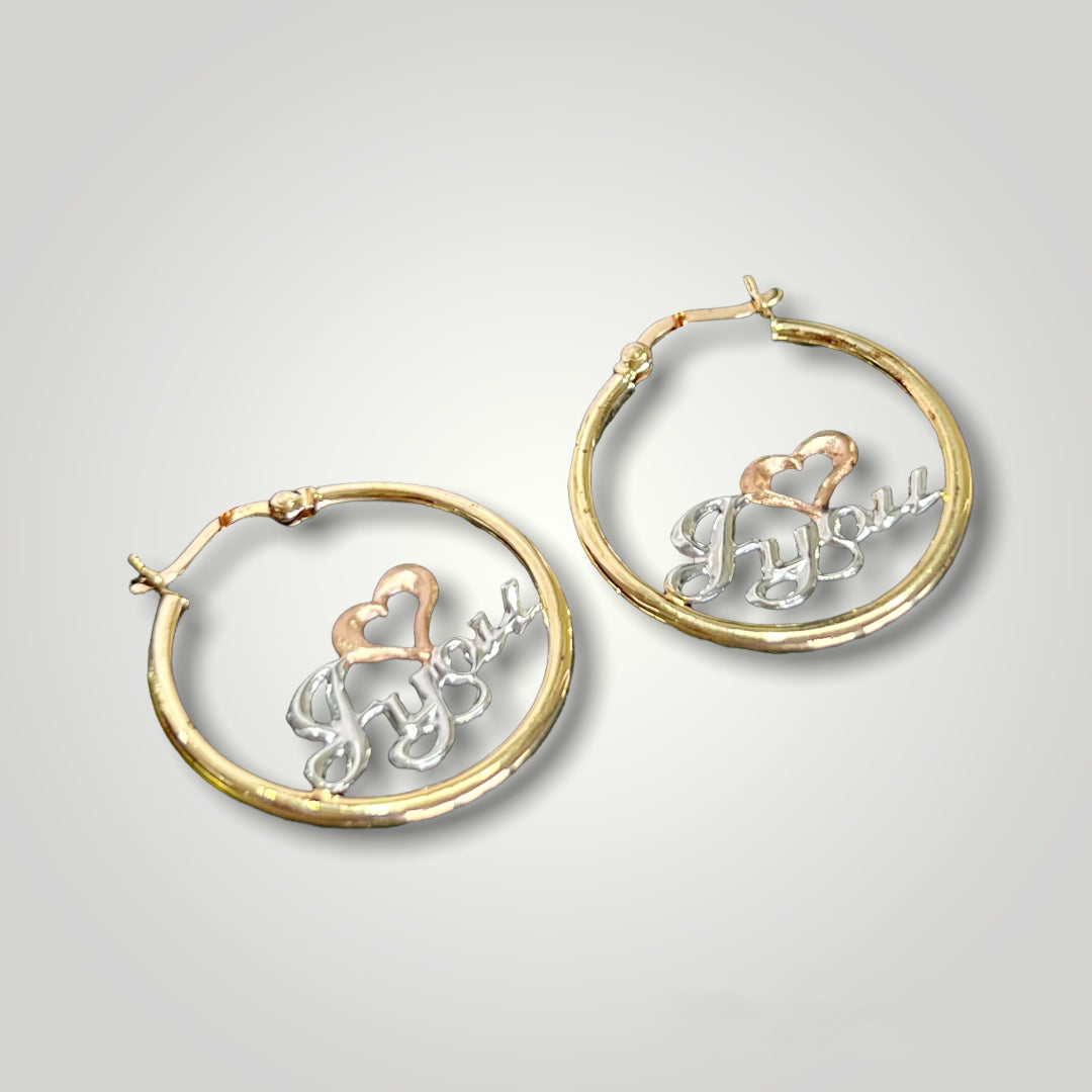 “I Love You” Hoop Earrings - Q&T Jewelry