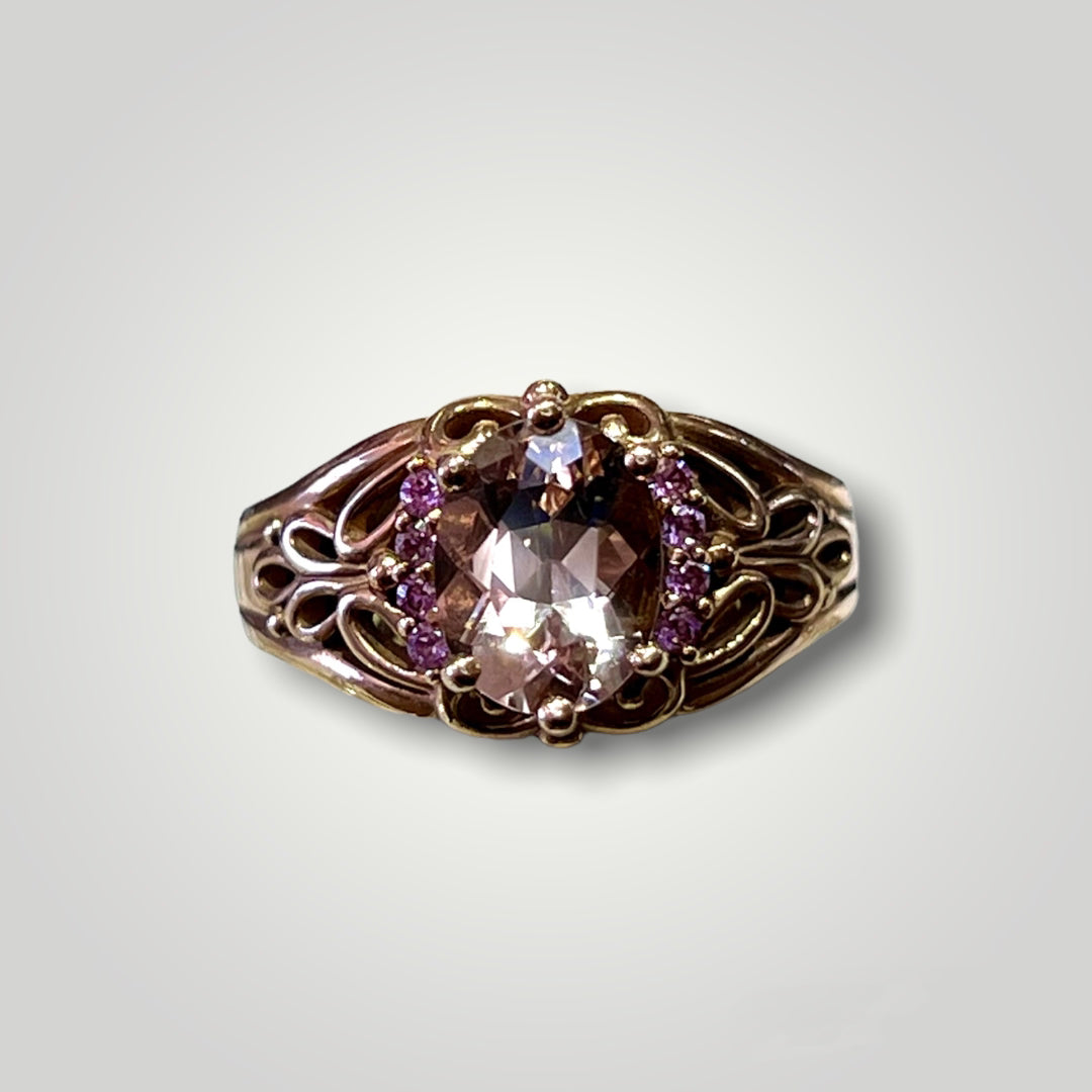 Morganite & Rose Gold Buttery Ring - Q&T Jewelry