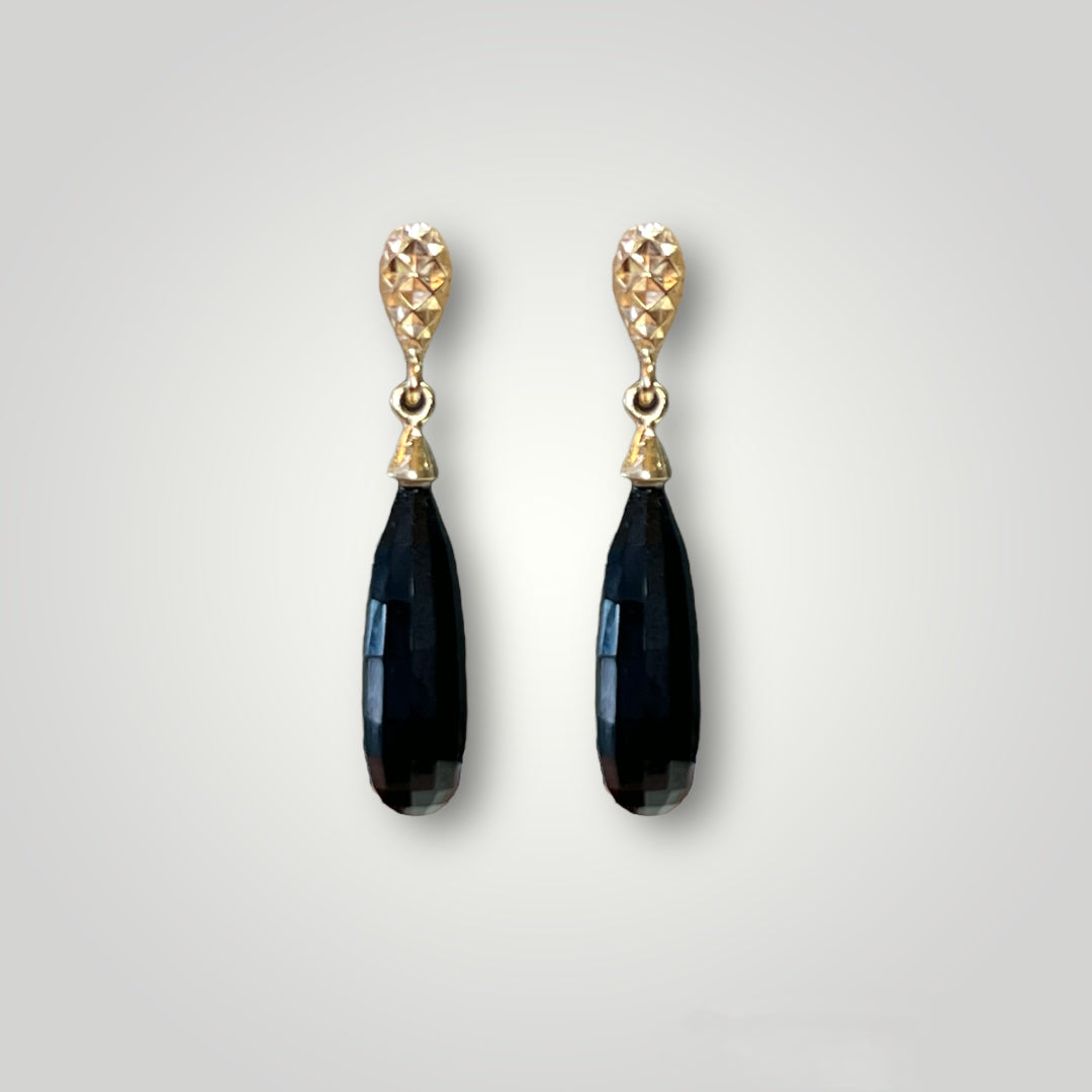 Black Onyx Dangle Earrings - Q&T Jewelry