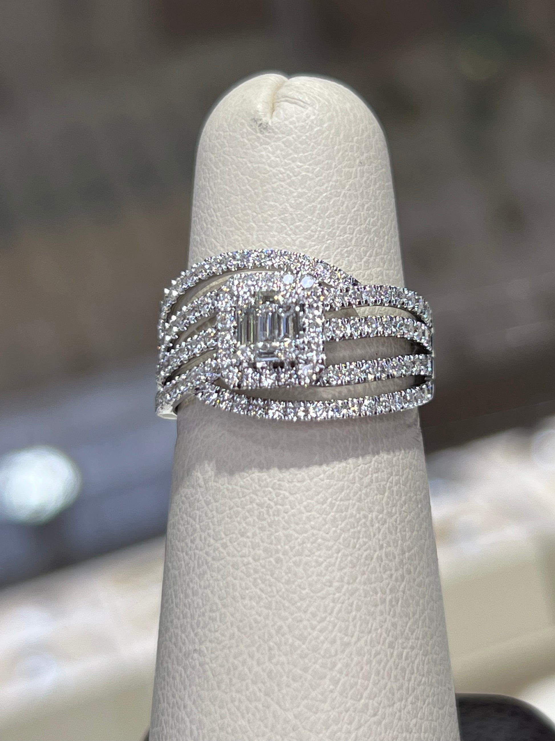 Emerald Cut Diamond Wrap Ring - Q&T Jewelry