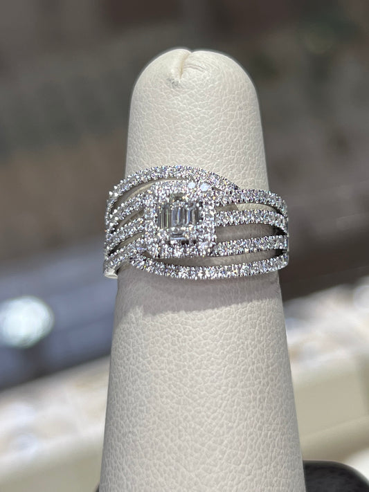Emerald Cut Diamond Wrap Ring - Q&T Jewelry