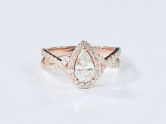 Pear Halo Engagement Ring - Q&T Jewelry