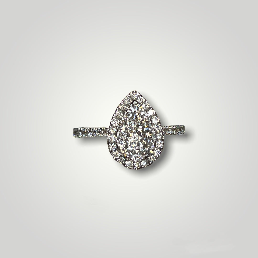 Pear Cluster Diamond Ring - Q&T Jewelry