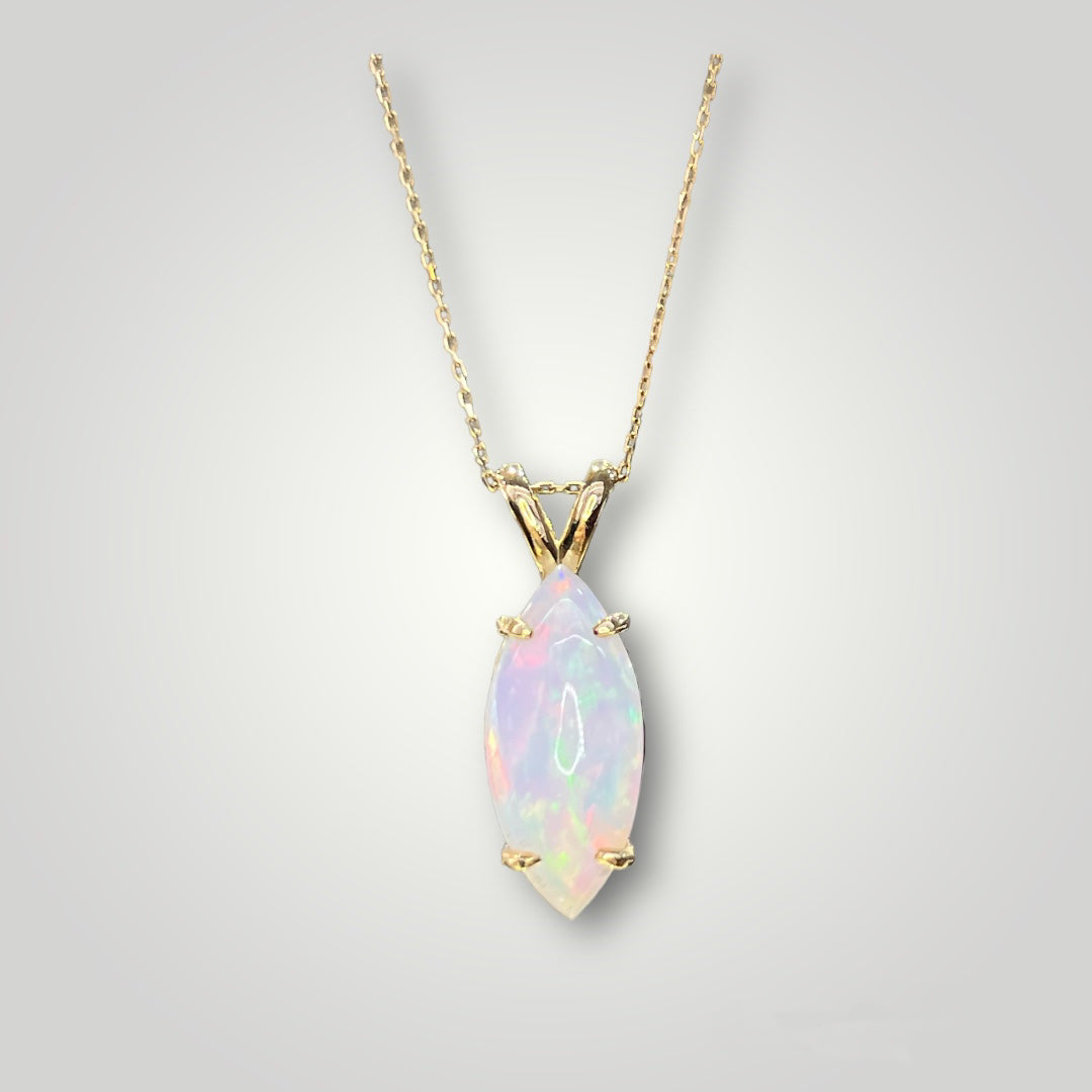 Opal Marquise Pendant