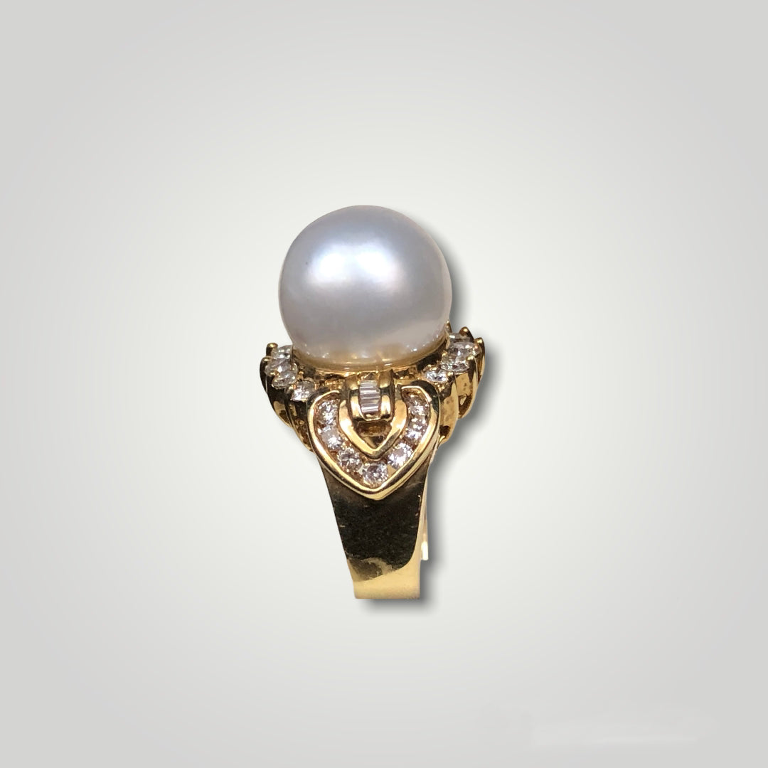 South Sea Pearl & Diamond Ring - Q&T Jewelry