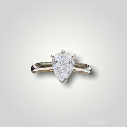 Pear Diamond Solitaire Engagement Ring - Q&T Jewelry