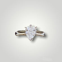 Load image into Gallery viewer, Pear Diamond Solitaire Engagement Ring - Q&amp;T Jewelry