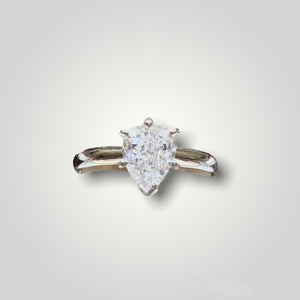 Pear Diamond Solitaire Engagement Ring - Q&T Jewelry