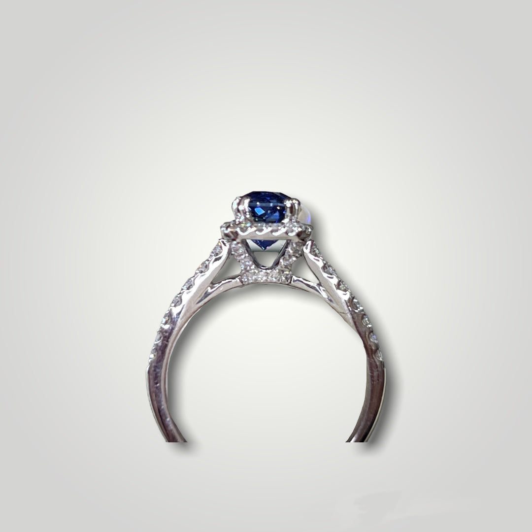 Sapphire with Diamonds Ring - Q&T Jewelry