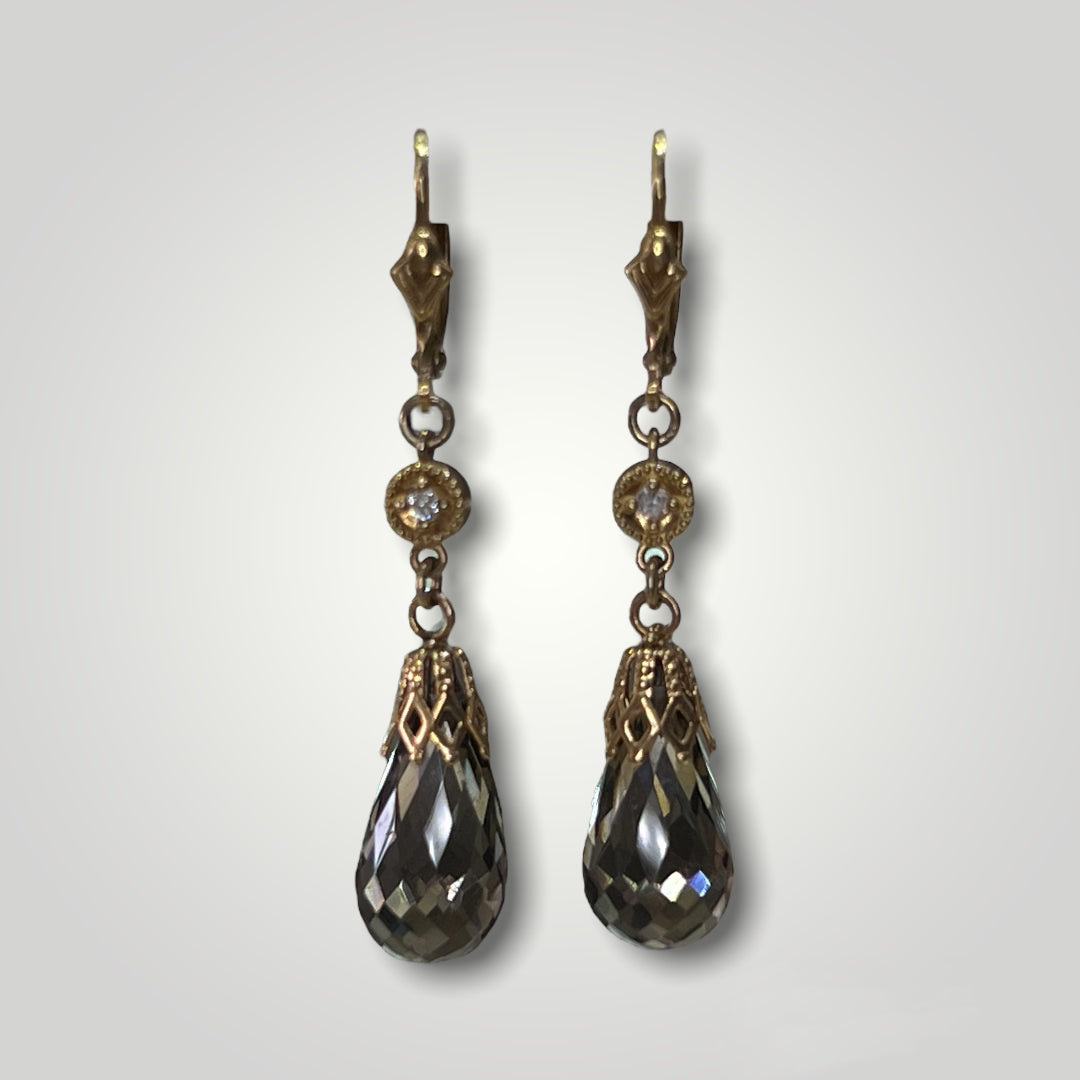 Women's  Smoky Quartz & Diamond Earrings - Q&T Jewelry