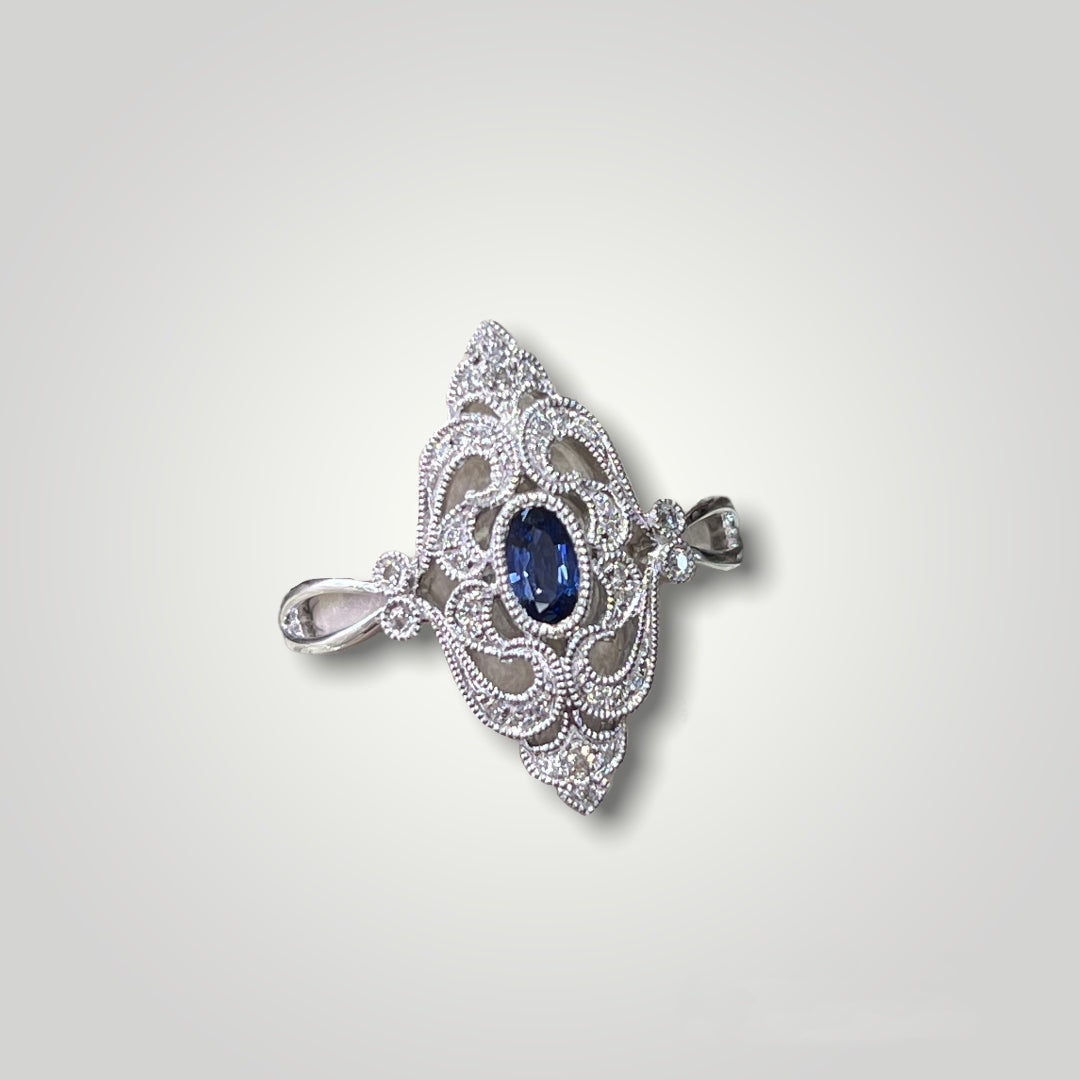 Sapphire and Diamond Statement Ring - Q&T Jewelry