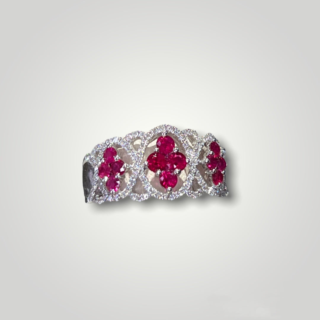 Ruby and Diamond Right Hand Ring - Q&T Jewelry